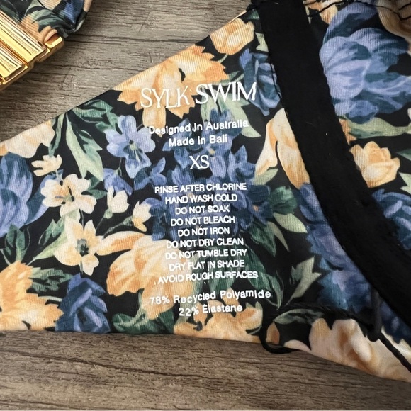 Sylk Swim Alora Top in Floral - Picture 6 of 6